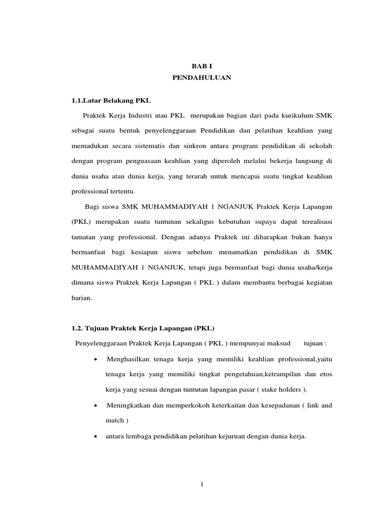 Laporan Prakerin Smk Muhammadiyah 1