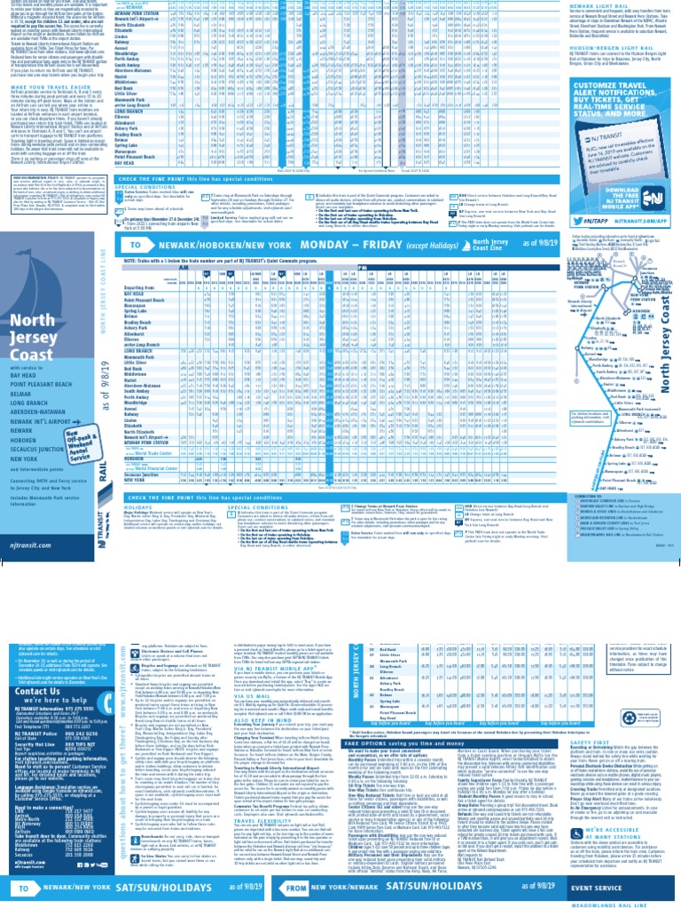 NJ Transit Schedule PDF PDF Nj Transit New Jersey