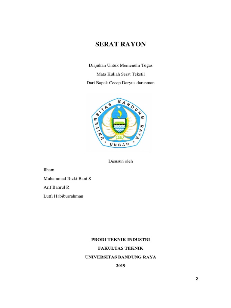 Makalah Kelompok Serat Rayon Pdf