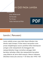 Kebutuhan Gizi Pada Lansia - Kelompok 8