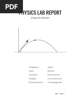 Projectile Motion Lab Report