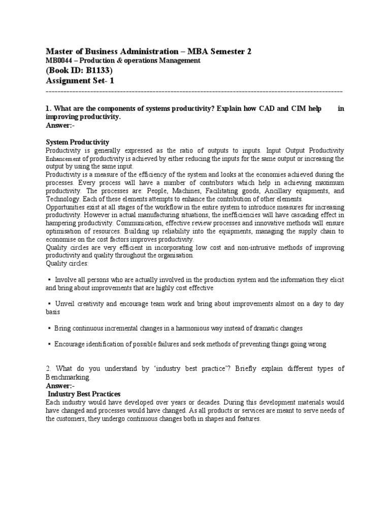 Master of Business Administration - MBA Semester 2 (Book ID: B1133 ...