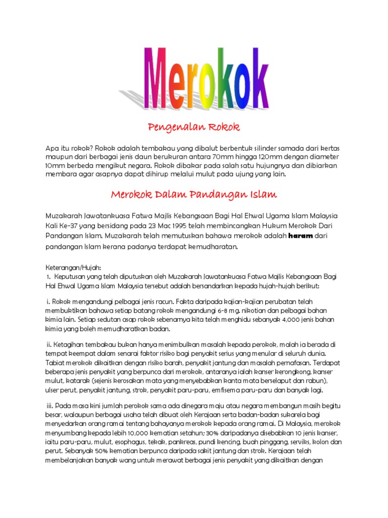 BAHAYA Merokok | PDF