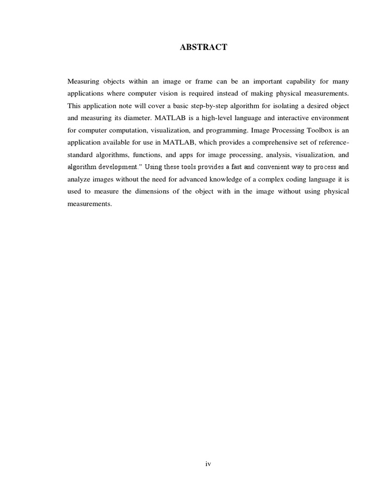 Finding Diameter Using Matlab | PDF | Image Segmentation | Image Editing