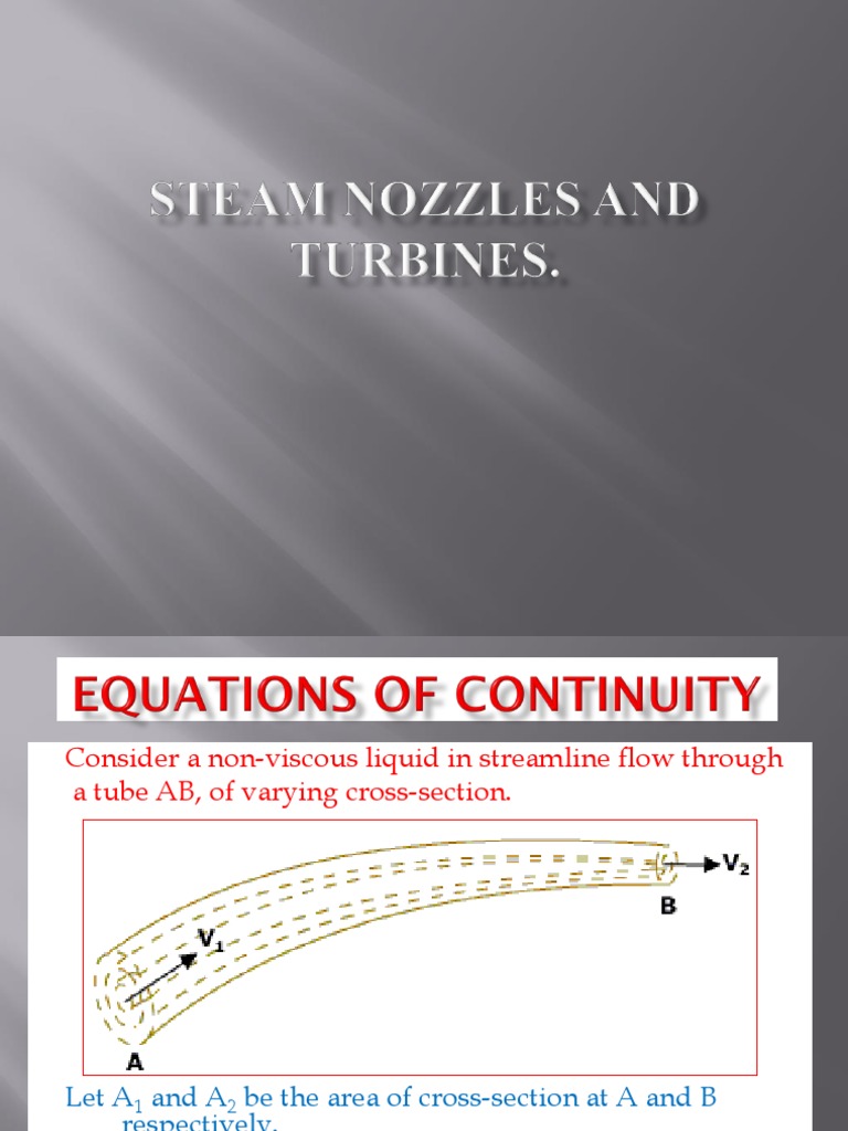 Steam Nozzles and Turbines PDF Turbine Nozzle
