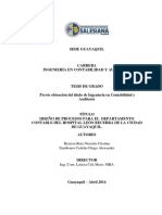 Procesos contables para el departamento del Hospital León Becerra