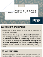 Authors Purpose