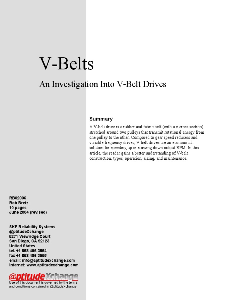 V Belt Pdf Belt Mechanical Mechanical Engineering