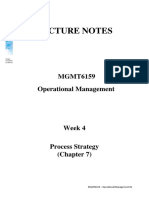 Lecture Notes Process Strategy