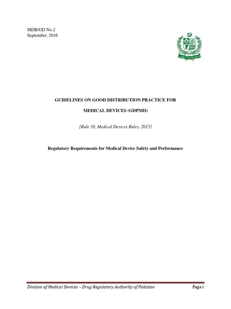 GDPMD Guidelines for Medical Devices | PDF | Medical Device | Business