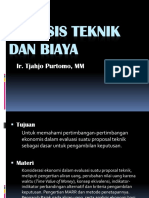 ANALISIS TEKNIK DAN BIAYA SECARA EKONOMIS