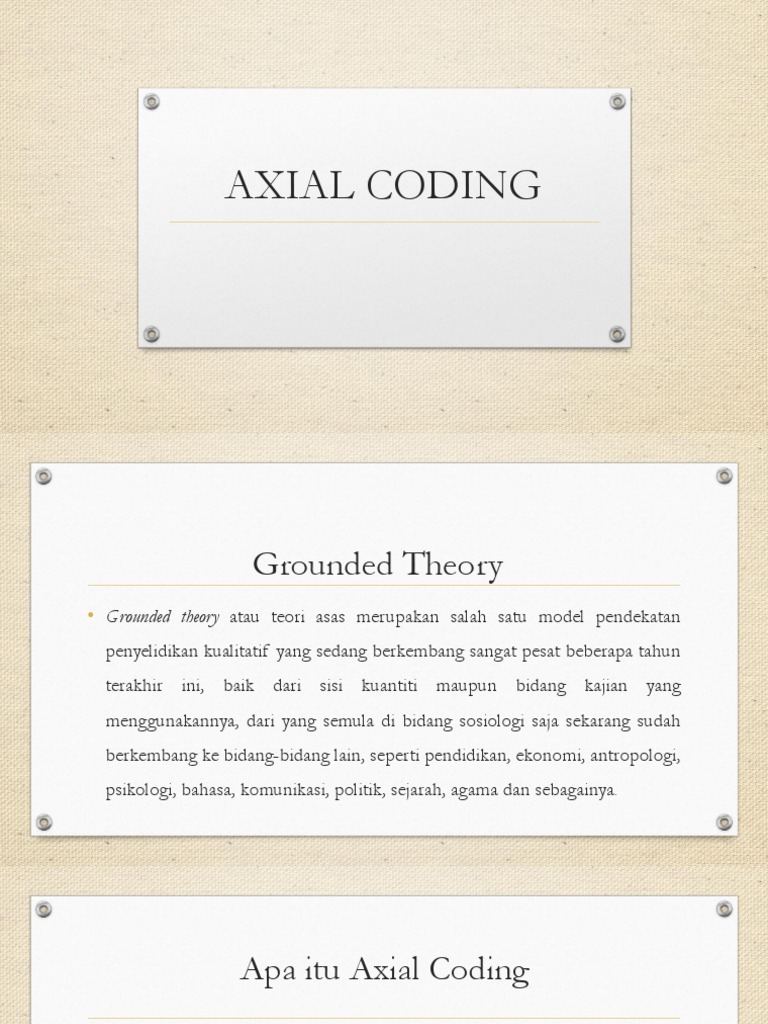Definisi dan Proses Axial Coding | PDF | Ilmu Sosial | Sains & Matematika