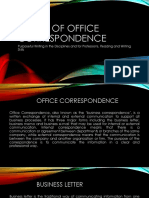 Forms of Office Correspondence