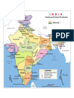 India Map With & Without State Name & Capital