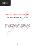 Theses and Dissertations | PDF | Thesis | Delhi
