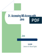 31 - Accessing MS-Access With Java