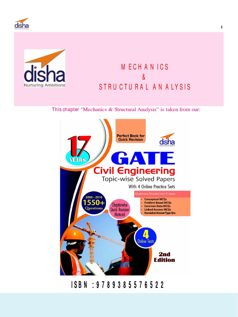 GATE Civil Engineering Past Questions Mechanics & Structural Analysis ...