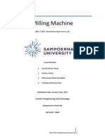 Milling Machine Lab Report