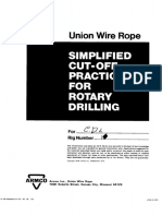 Cut-Off PRactice For Rotary Drilling (Union Wire Rope)