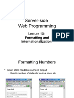 Server-Side Web Programming: Formatting and Internationalization