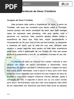 Apostila Aula 01 - Experiencia de Deus Trinitario
