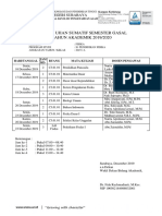 Jadwal UAS Gasal 2019-2020 Pendidikan Fisika Terbaru (5 Des)