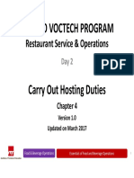 Seameo Voctech Restaurant Operations Chapter 4 Hosting