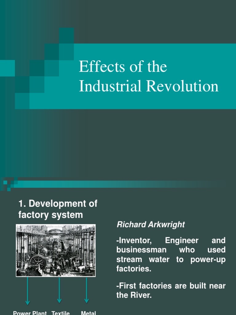 Effects of Industrial Revolution PDF Industrial Revolution