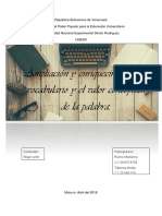 Ampliación y Enriquecimiento Del Vocabulario y El Valor Conceptual de La Palabra