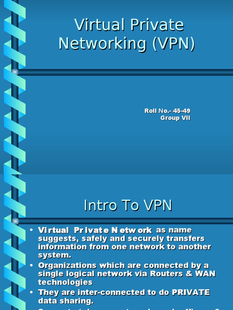Virtual Private Networking (VPN) | PDF