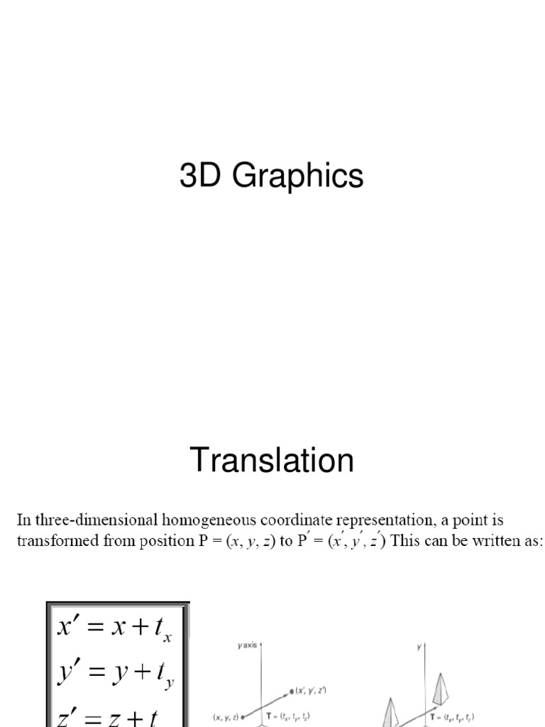 3D Graphics and Projections | PDF | Perspective (Graphical) | Computer ...