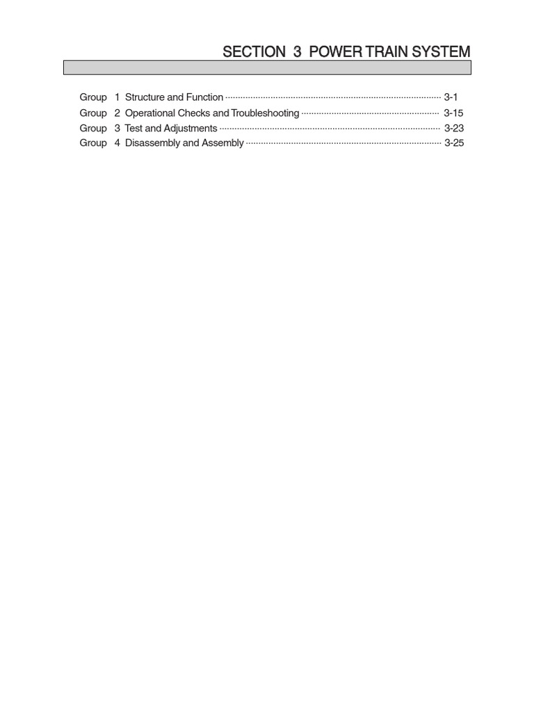 Sectionsection 3 Power Train System | PDF | Transmission (Mechanics ...