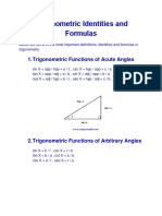 Trigonometric Identities and Formulas v2.0