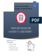 DIFUSIVIDAD DE GASES Y LIQUIDOs