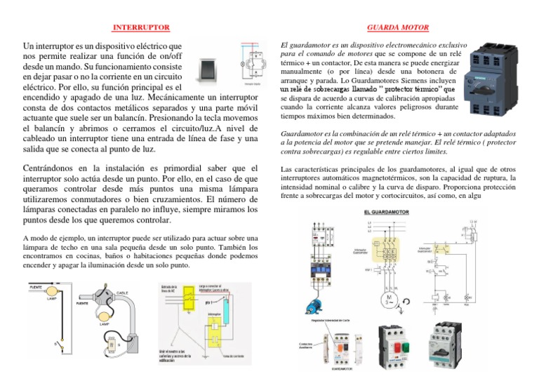 INTERRUPTOR | PDF | Relé | Componentes eléctricos