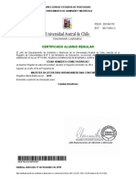 Certificado Estudios Postgrado Literatura Hispanoamericana