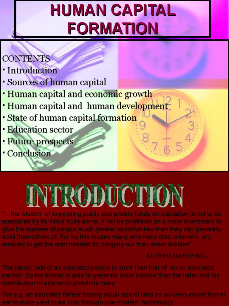 Human Capital Formation and Education | PDF | Human Capital | Economic ...