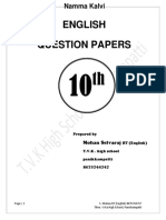 Namma Kalvi 10th English Question Bank 216282 PDF