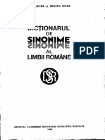 Dictionarul de Sinonime Al Limbii Romane PDF