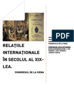 RELAȚIILE INTERNAȚIONALE ÎN SECOLUL XIX-Actul Final Al Congresului de La Viena-9 IUNIE 1815-Traducere Integrală