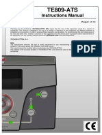 TE809 ATS Instructions Manual Project v1 1 3 TECNOELETTRA PDF