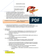 Pancreatitis aguda: definición, etiología y clínica