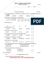 CBSE Class 6 General Knowledge Sample Paper Set C PDF