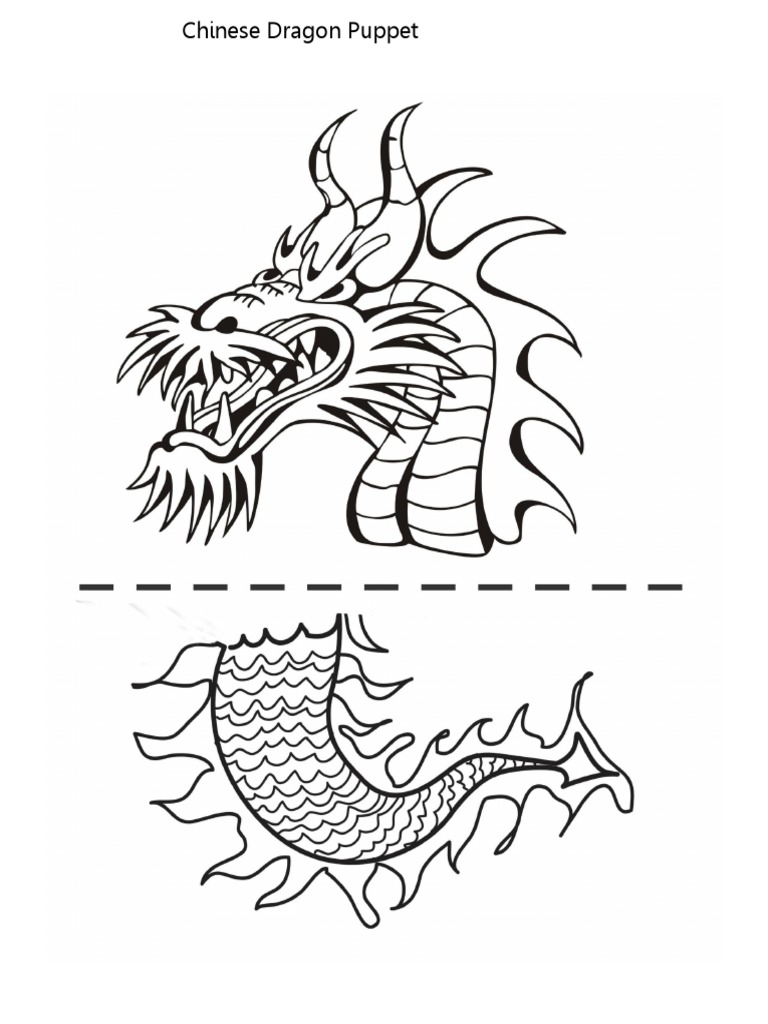 Chinese Dragon Puppet Printable | PDF