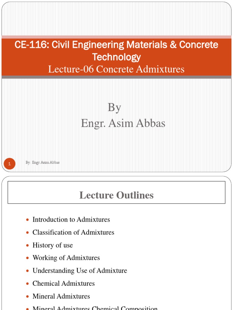 Concrete Admixtures Overview and Types | PDF | Fly Ash | Concrete