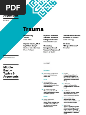 Meta Journal On Trauma Pdf Psychological Trauma Violence