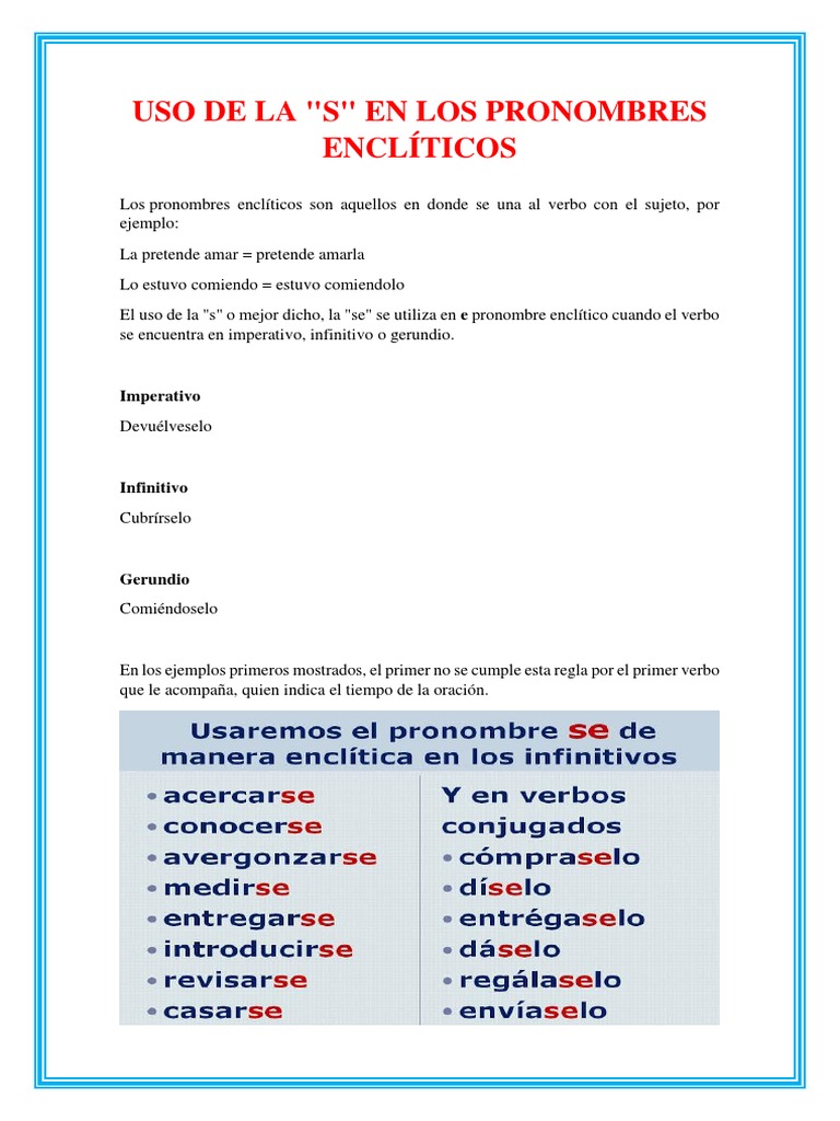 Uso de La S | PDF | Estudios de idiomas extranjeros
