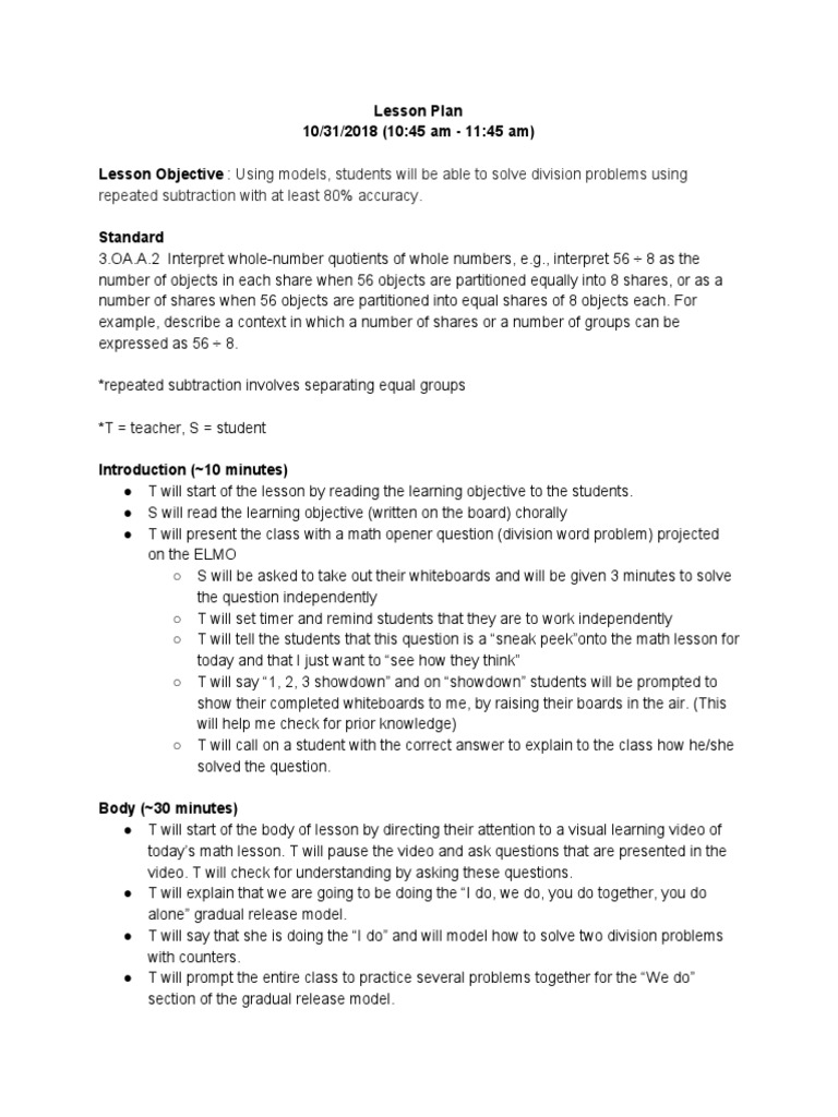 What Is Set Induction Lesson Plan