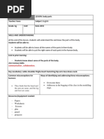 Level Lesson Plan Body Parts