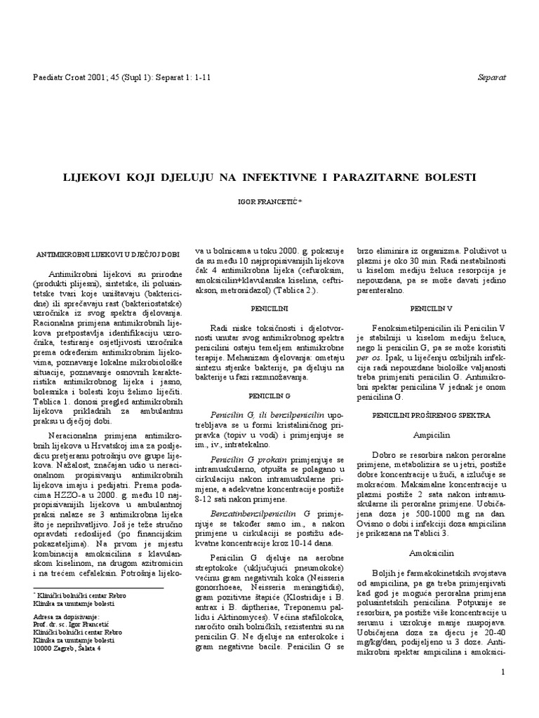 Antimikrobni Lijekovi | PDF